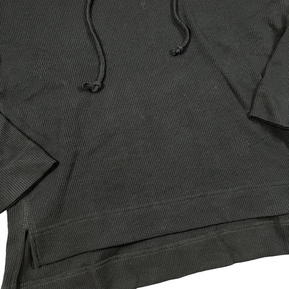 RDI Women’s Small Black Long Sleeve Hooded Waffle Knit Pullover NWOT - Picture 2 of 7